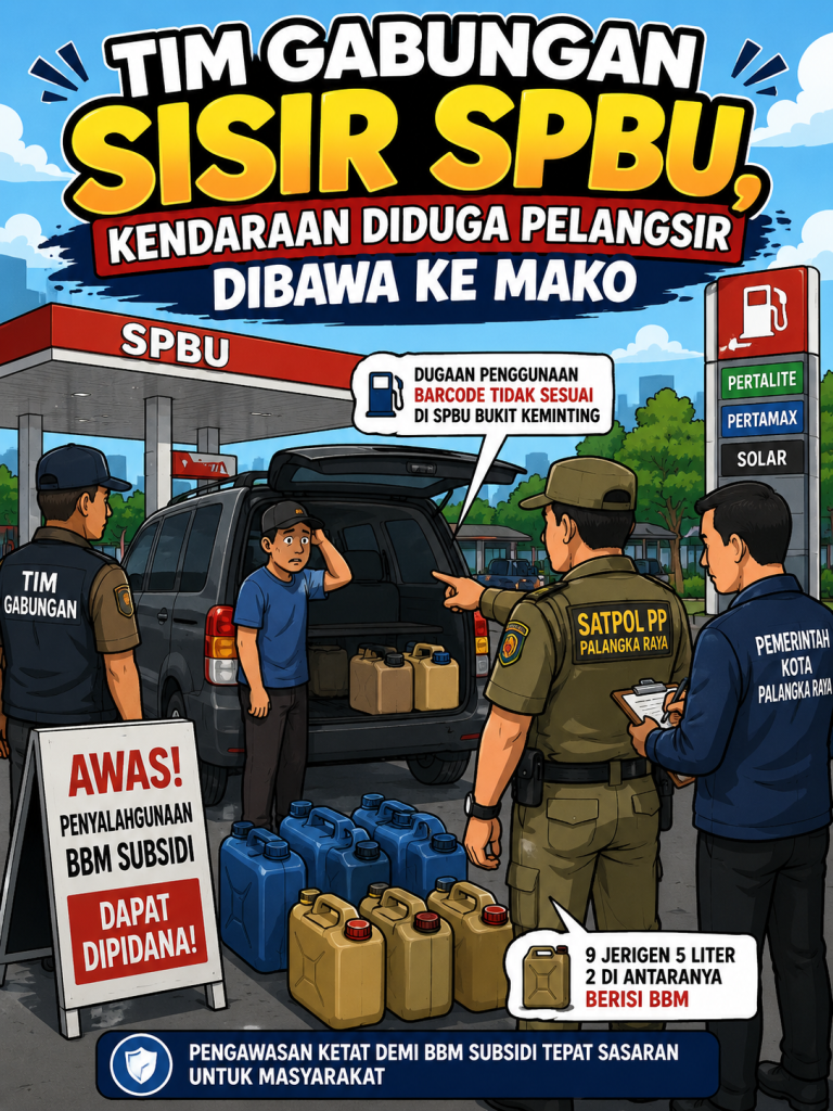 Tim Gabungan Sisir SPBU, Kendaraan Diduga Pelangsir Dibawa ke Mako